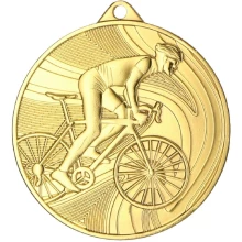 Medal złoty- kolarstwo - medal stalowy