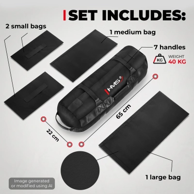 WSW40 SANDBAG WOREK TRENINGOWY DO WYPEŁNIENIA 40 KG HMS