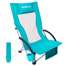 Składane krzesło plażowe z wysokim oparciem KingCamp