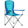 Składane krzesło kempingowe z podłokietnikami KingCamp Niebieskie