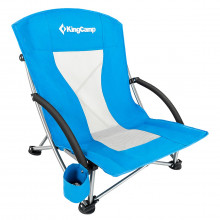 Składane krzesło kempingowe KING CAMP Deluxe Niebieskie